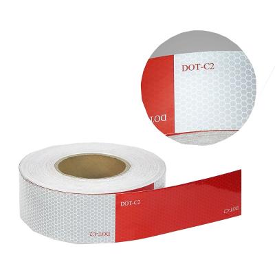 China Tearable Evidence Tape Red White DOT C2 NTC 5807 HCLITE Vehicle Marking Tape For Trucks for sale