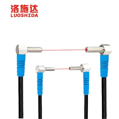 China Optical Sensor LUOSHIDA Elbow Or Curvature 90 Degree Small Through Beam Laser Sensor for sale