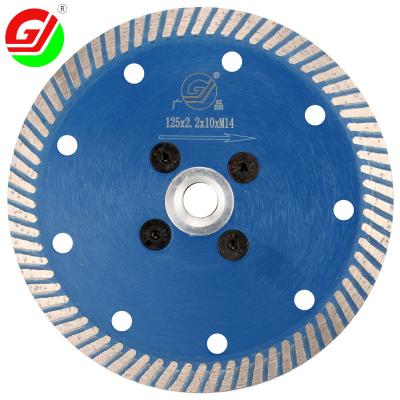 China 5 inch 125mm cutter blade lavina diamond tools sharp turbo rim with flange for sale