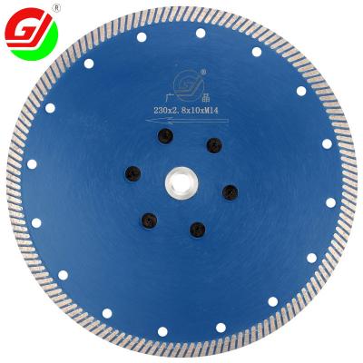 China China EN13236 Standard Sharp Type 9 Inch Cut Out Flange Blade For Granite On Angle Grinder for sale