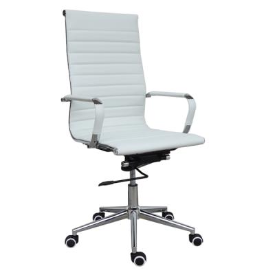 China Free Sample Adjustable Height Swivel High Back Office Swivel White Chair for sale