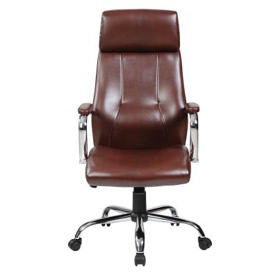 China Modern Swivel Lumbar Support PU Manager Multifunctional Ergonomic Executive Office Rotation Leather Chair for sale