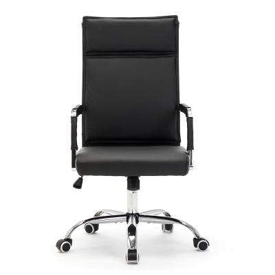 China Hot Sale Custom Made Black PU Office Rotating Leather Executive Chair Sillas De Oficina Boss for sale