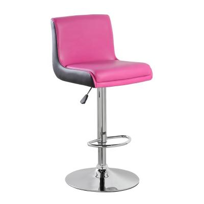 China Free Sample Manufacturer Custom Design Taburete Eco-friendly Bar Pink Bar Stool With Back Rest for sale