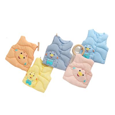 China Cartoon Super Soft Warm Baby Organic Pattern Baby Newborn Infant Casual Winter Wholesale Cotton Casual Sleeveless Vest for sale