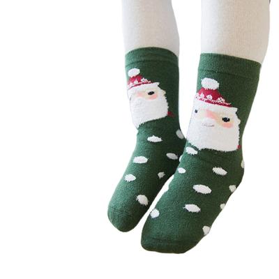 China Baby Socks Kids Christmas Patterns Warm Thick Cute Cotton Sustainable Socks Soft Socks For 0-12 Years for sale