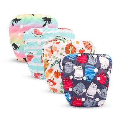 China Baby Printed Bamboo Cloth Diaper Pocket Washable Training Pants Cartoon Baby Diaper for sale