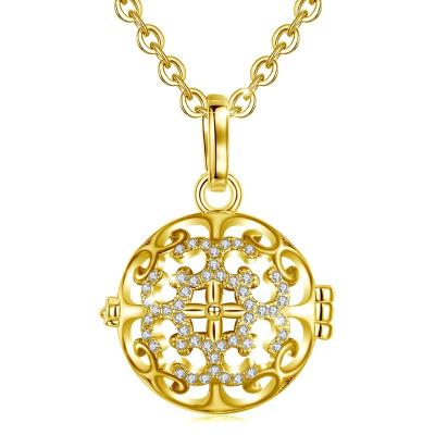 China FASHIONABLE Gold Color Isunni Zircon Pregnancy Artificial Belly Harmony Sound Ball Necklace For Women for sale