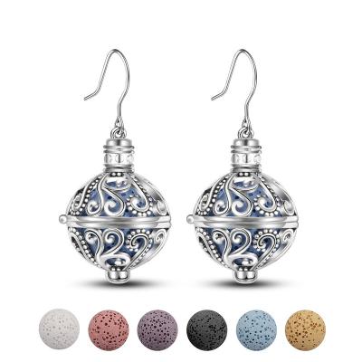 China Isunni Volcanic Aromatherapy Essential Oil Hand Made Environmental Friendly Diffuser Fashion Earrings for sale