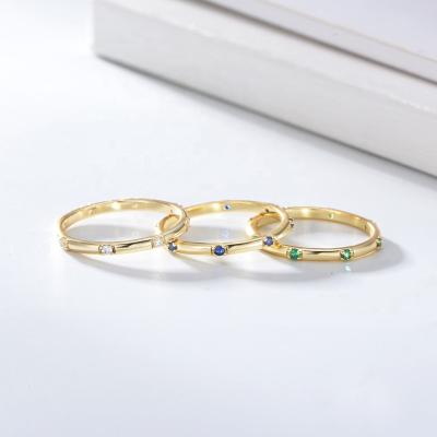 China FASHIONABLE Gold Plated Finger Ring Jewelry 925 Sterling Silver Stackable Rings For Women And Men for sale