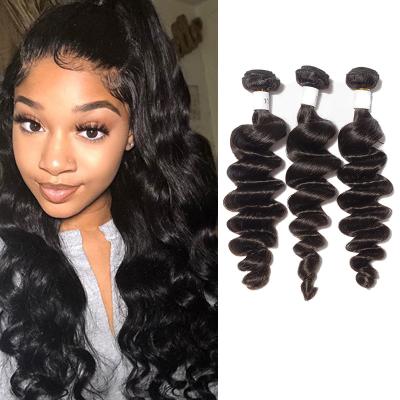 China No Chemical Wholesale Loose Wave Raw Hair Bundles Brazilian Virgin Hair Bundles 100% Cuticle Aligned Virgin Hair for sale