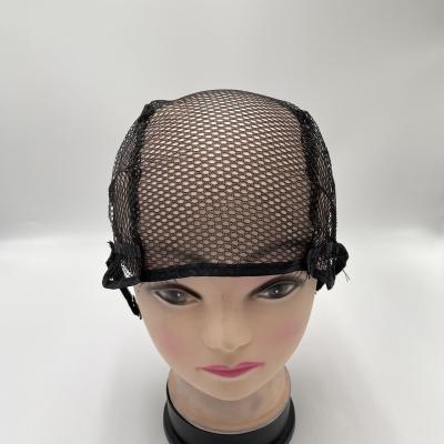 China Mesh Wig Cap Black Color Big Hole Wig Caps Mesh Adjustable Style For Making Wigs Breathable Wholesale Price Hair Accessories Factory for sale