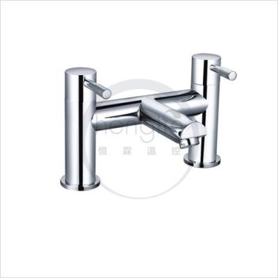 China Contemporary Double Lever Bath Shower Round Mixer Tap for sale