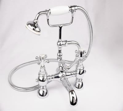 China Brass Floor Stand Faucets M40001 Europe Phone Bathroom Bath Shower Mixer for sale