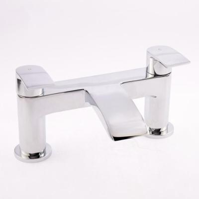 China Metered Faucets Double Handle Wash Hand Basin Mixer Bathroom Faucets for sale