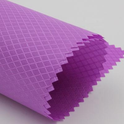 China Wholesale 120GSM 210D Waterproof Diamond Grid Dobby PA Coated Fabric for sale