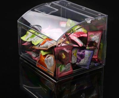 China storage boxes & retail store bulk food display clear candy acrylic storage bins and storage boxes supermarket for sale