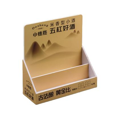 China Fashionable Custom Printed Corrugated Cardboard Countertop Pdq Retail Folding Advertising Paper Display Box for sale