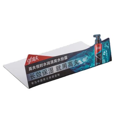 China Poster Stand Supermarket Printing Sign Stand Cosmetics Advertising PVC Poster Stand For Table Top for sale