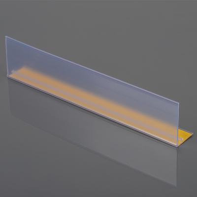 China Data Open Strip Supermarkt Shelf PVC Plastic Shelf Display Rack Edge PVC Plastic Rail For Sign Holder for sale