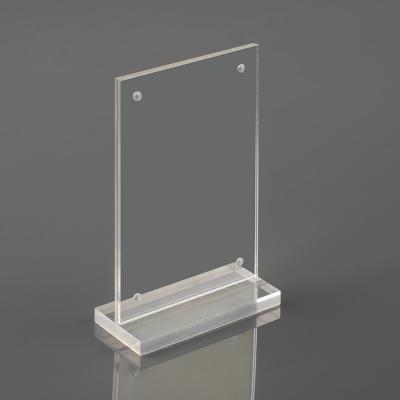 China For Information Display Table Top Card Table Sign Display Stand A4 A5 A6 A7 Transparent Acrylic Advertising Cardboard Holder for sale