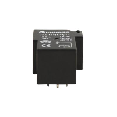 China Hungso Relay Manufacturer T90 QX-15F 30A 5pin 24v Sealed General Purpose Relay for sale