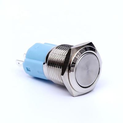 China Doorbell 16mm Metal Push Button Switch Small Door Bell Waterproof Locking Door Lock IP67 for sale