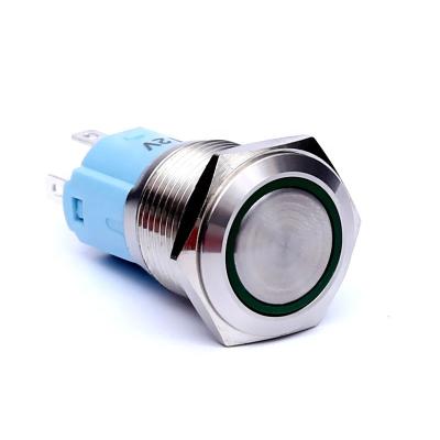 China Car Stainless Steel Waterproof 16mm Illuminated Push Button Switch Locking Locker Locks for sale