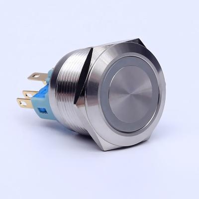 China Waterproof Momentary Door Bell 22mm Dual Color Two-color Led Illuminated Push Button Switch for sale