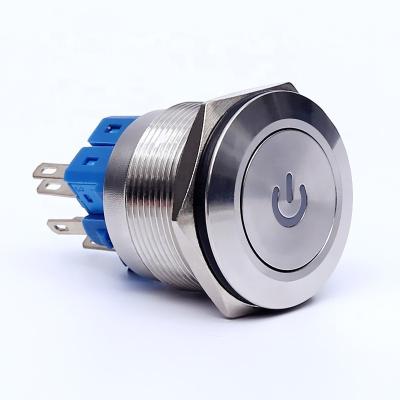 China Door bell 25mm 220v waterproof 20 amp switch ip55 magnetic electromagnetic push button door bell for sale