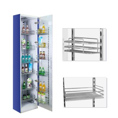 China Viable Pull Out Cupboard Storage Rack Rack Kitchen Kitchen Pantry Tall Cabinet Sideboard Pull Out Sliding Drawers for sale