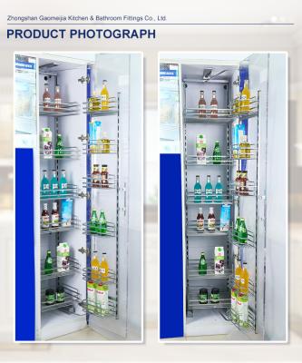 China Viable Pull Out Cupboard Shelves Pull Out Kitchen Pantry Tall Storage Drinks Bottle Cabinet With Pull Out Sliding Drawers for sale