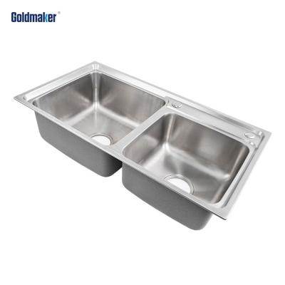 China Without Double Faucet Basin Bowl Basin 304 Stainless Steel Handmade Kitchen Sink for sale