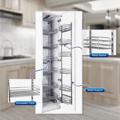 China Factory direct sale stainless steel kitchen workable large storage cabinet design tall storage with door for sale