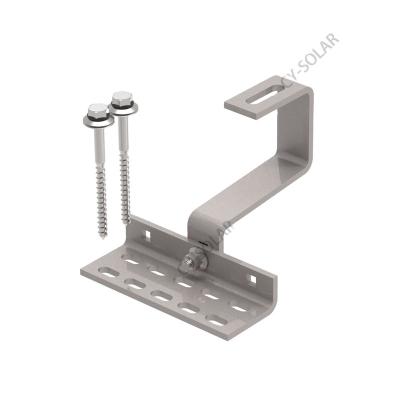 China Adjustable Solar System Tile Roof Mounting Hook For Solar CY Iso NC Iso/ce/rohs Soalr Mounting Brackets Solar Panel Bracket; ZHE Carton Silver H2-15 CE for sale