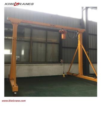 China Lightweight Portal Gantry Crane China 1000kg China 1ton Mobile Gantry Crane With Manual Operate for sale