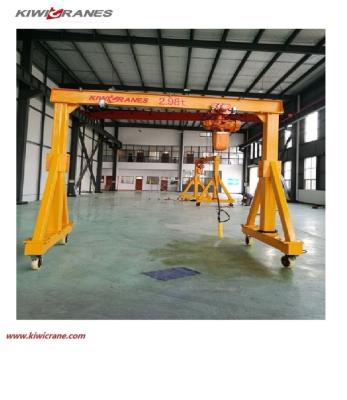 China Cheap Mini Gantry Crane Small Size Gantry Crane 1000kgs Portable Mobile Gantry Crane 1 Ton for sale