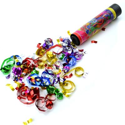 China Twist Birthdays Weddings Foil Silver Cannon Mini Handheld Confetti Cannon Rose Gold Confetti Popper Party Gold for sale