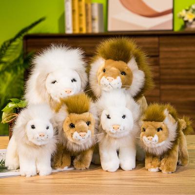 China Wholesale Home Decoration Lion Family Stuffed Lion Toy Plush Lion Standing Soft Stuffed Animal Toys For Kids Birthday Gift for sale