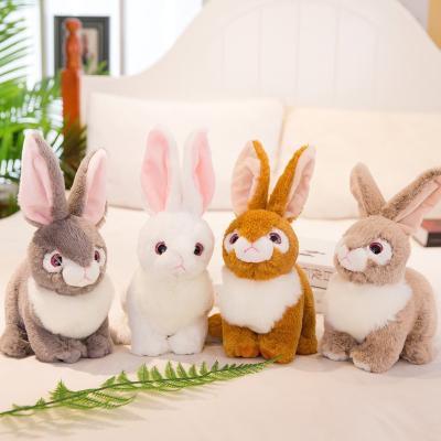 China Bunny Toy Easter Day Gifts Gray Soft Stuffed Rabbit Home Decor Personalized Easter Gift Stuffed Animal Toys for sale