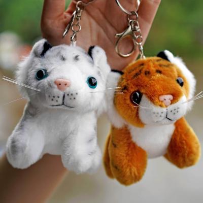 China 2022 Factory New Promotion Gift Tiger Key Chain Pendant Leopard Accessories Key Ring Doll Plush Doll Toy Lovely Cute Story Simulation for sale