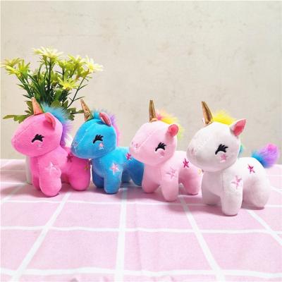 China 2022 Hot Sale Soft Animal Plush Toy Unicorn Plush Toy Keychain Cute Little Rainbow Cartoon Factory Decoration Toy Unicorn For Gifts for sale