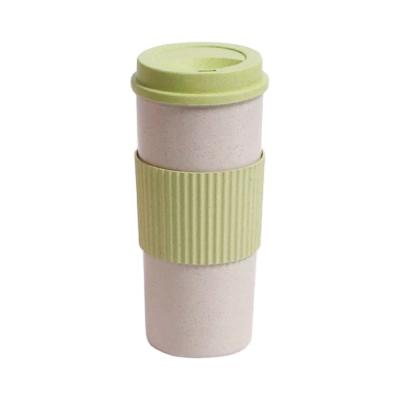 China 550ml Wheat Straw Biodegradable Plastic Sports Water Sustainable BPA Free Bottle With Lid for sale