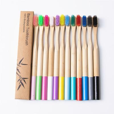 China High Quality 100% Biodegradable Bamboo Fiber Bamboo Handle Factory Soft Wooden Toothbrush Set for sale