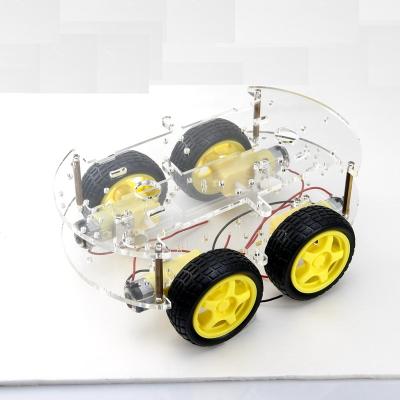 China Hot Selling Multifunctional Dual Layer Smart Robot Car Chassis Teaching Kit For Arduino for sale