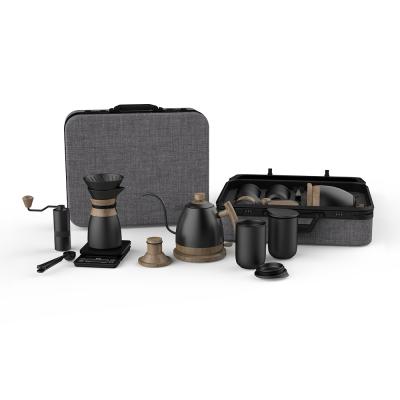 China DHPO Viable Popular Premium Gift V60 Coffee Dripper Ceramic Coffee Maker Set With Electric Kettle for sale