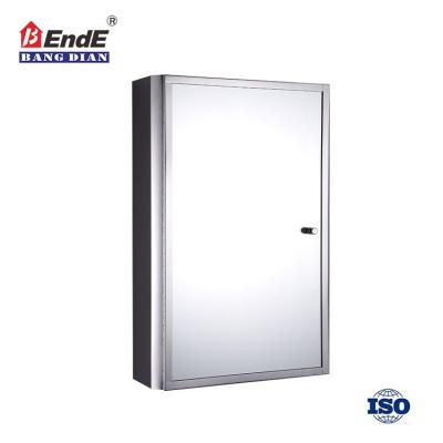 China Customized Unique Bright Design Environmentally Friendly Stainless Steel Wall Mounted Bathroom Mirrored Vanity Cabinet for sale