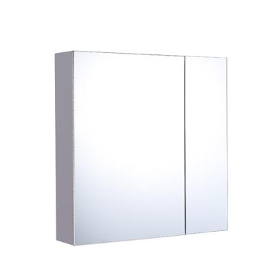 China New Design Eco-friendly Double Door Stainless Steel Wall Mirror Wash Basin Corner Bathroom Mirrored Cabinet for sale