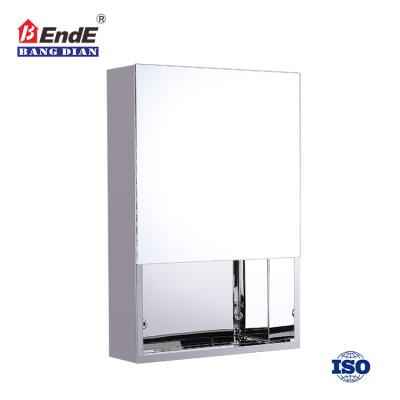 China Commercial Bathroom Vanities Illuminated Wall Mounted Stainless Steel Mirror Cabinet Furniture for sale