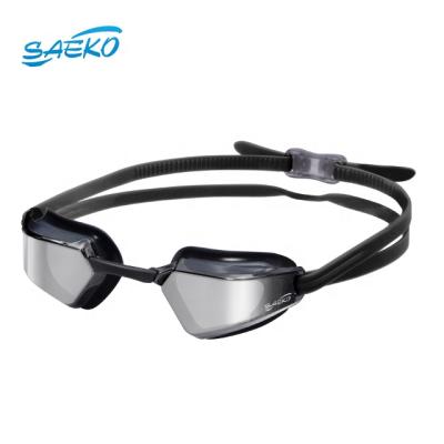 China SAEKO Anti Fog Anti Fog UV Protective Adult Fashion Racing Adjustable Competition Swimming Goggles for sale